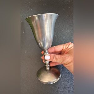 Silver Goblet with Green Interior